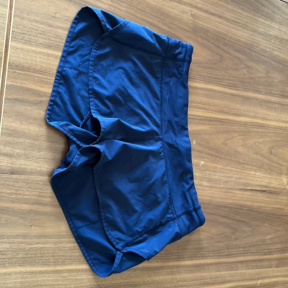Lululemon speed short size 8. Navy with blue stripe